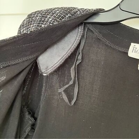 Ronni Nicole Sparkle Top & Cardigan Set Formal Party Black Silver Sz. small NWT - Picture 4 of 9